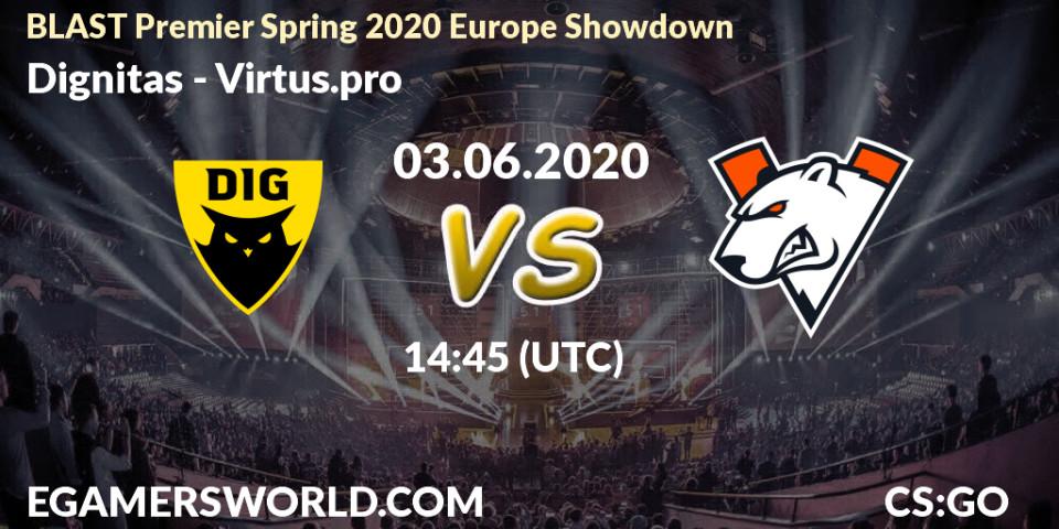 Dignitas vs Virtus.pro: Betting TIp, Match Prediction. 03.06.20. CS2 (CS:GO), BLAST Premier Spring 2020 Europe Showdown