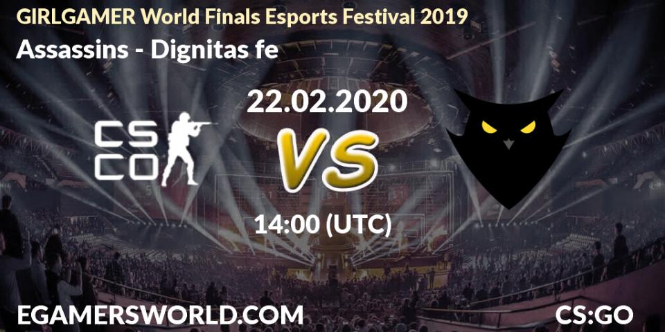Assassins vs Dignitas fe: Betting TIp, Match Prediction. 22.02.20. CS2 (CS:GO), GIRLGAMER World Finals Esports Festival 2019