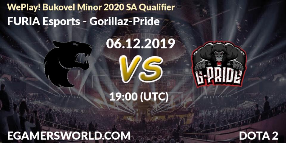 FURIA Esports vs Gorillaz-Pride: Betting TIp, Match Prediction. 06.12.19. Dota 2, WePlay! Bukovel Minor 2020 SA Qualifier
