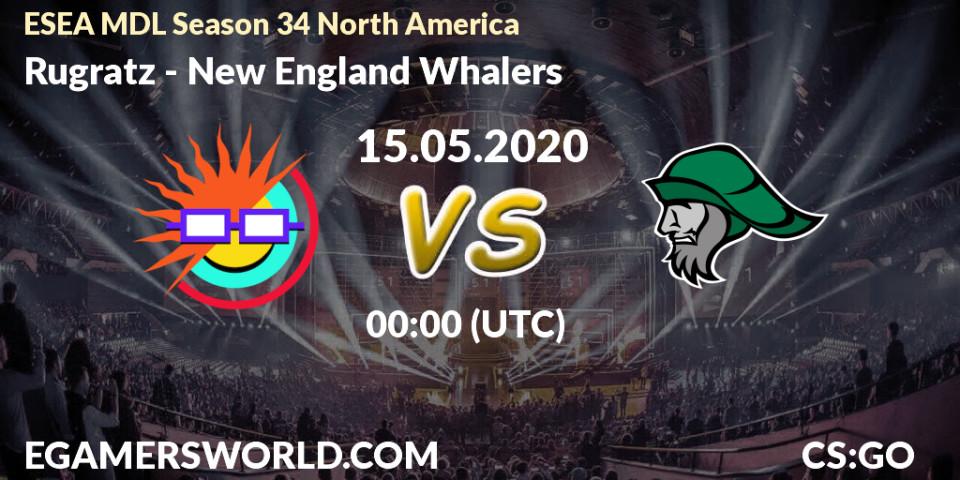 Rugratz vs New England Whalers: Betting TIp, Match Prediction. 05.06.2020 at 02:10. Counter-Strike (CS2), ESEA MDL Season 34 North America