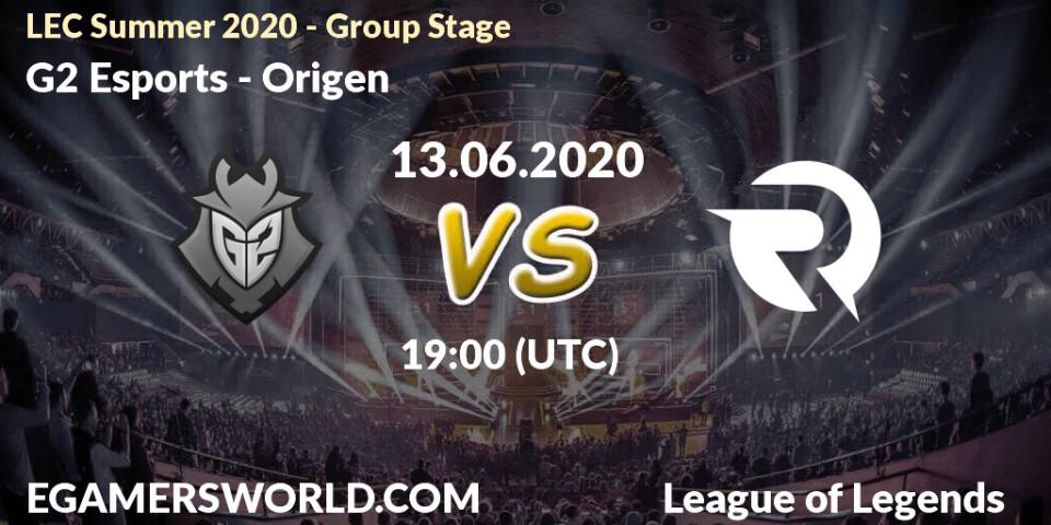 G2 Esports vs Origen: Betting TIp, Match Prediction. 13.06.20. LoL, LEC Summer 2020 - Group Stage