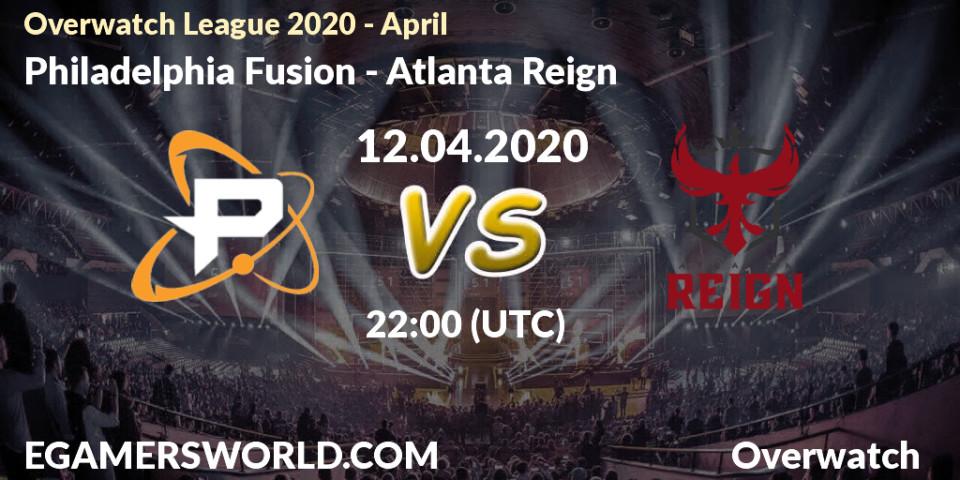 Philadelphia Fusion vs Atlanta Reign: Betting TIp, Match Prediction. 12.04.20. Overwatch, Overwatch League 2020 - April