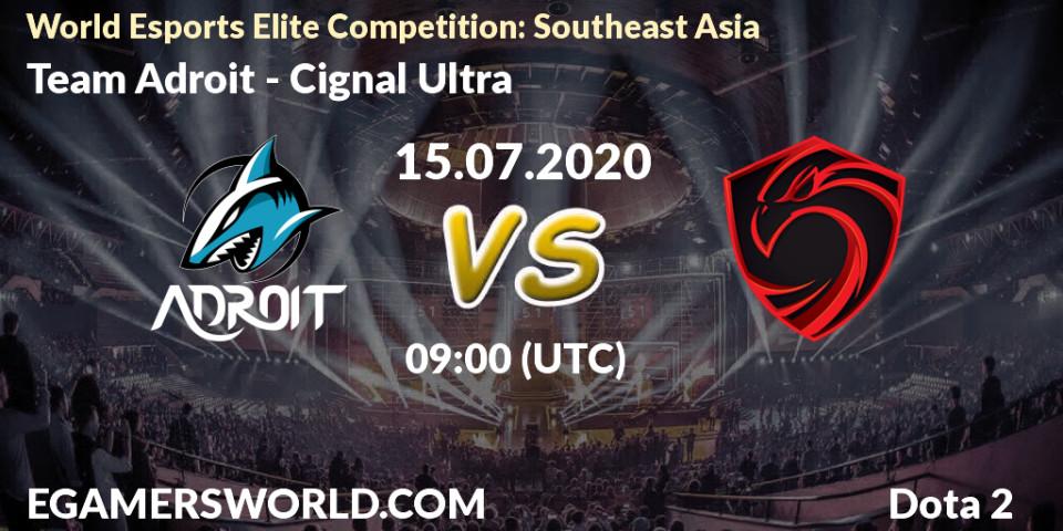 Team Adroit vs Cignal Ultra: Betting TIp, Match Prediction. 15.07.20. Dota 2, World Esports Elite Competition: Southeast Asia