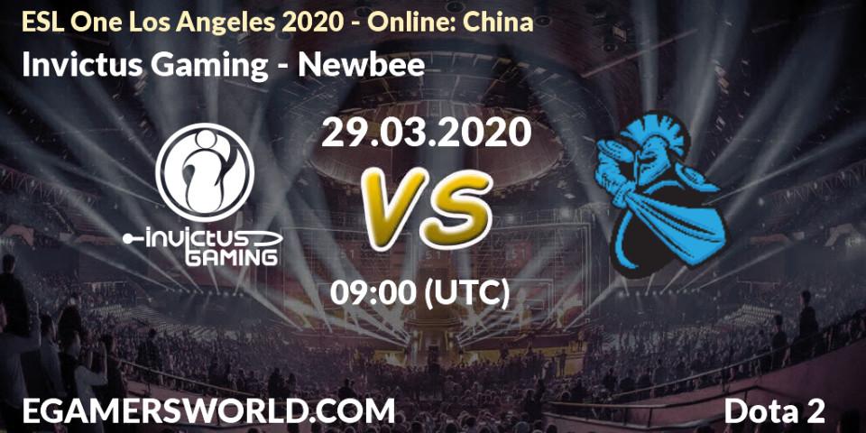 Invictus Gaming vs Newbee: Betting TIp, Match Prediction. 29.03.20. Dota 2, ESL One Los Angeles 2020 - Online: China