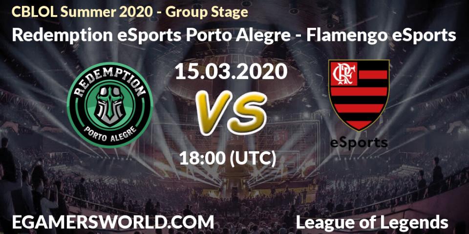 Redemption eSports Porto Alegre vs Flamengo eSports: Betting TIp, Match Prediction. 15.03.20. LoL, CBLOL Summer 2020 - Group Stage