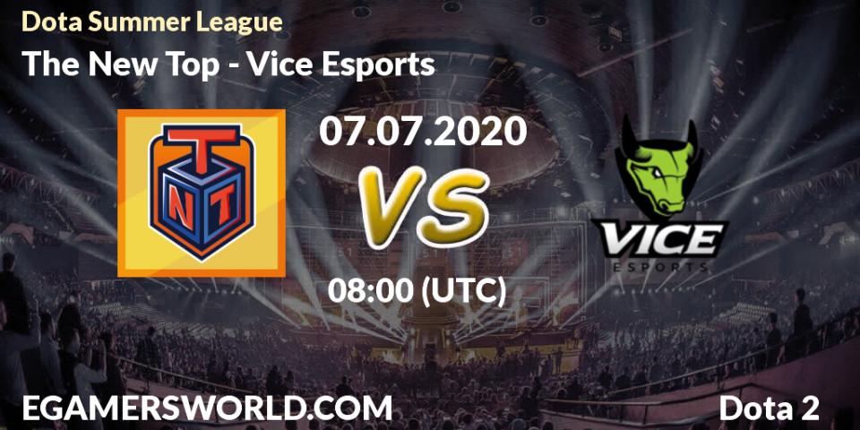 The New Top vs Vice Esports: Betting TIp, Match Prediction. 07.07.2020 at 08:00. Dota 2, Dota Summer League