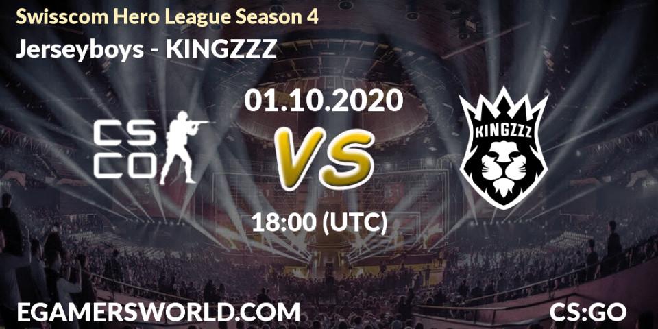 Jerseyboys vs KINGZZZ: Betting TIp, Match Prediction. 01.10.2020 at 18:00. Counter-Strike (CS2), Swisscom Hero League Season 4