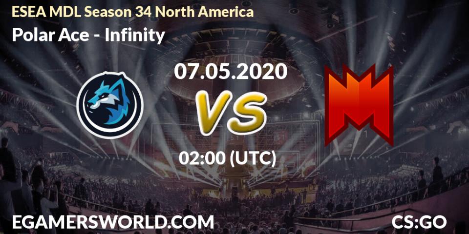 Polar Ace vs Infinity: Betting TIp, Match Prediction. 07.05.2020 at 02:10. Counter-Strike (CS2), ESEA MDL Season 34 North America