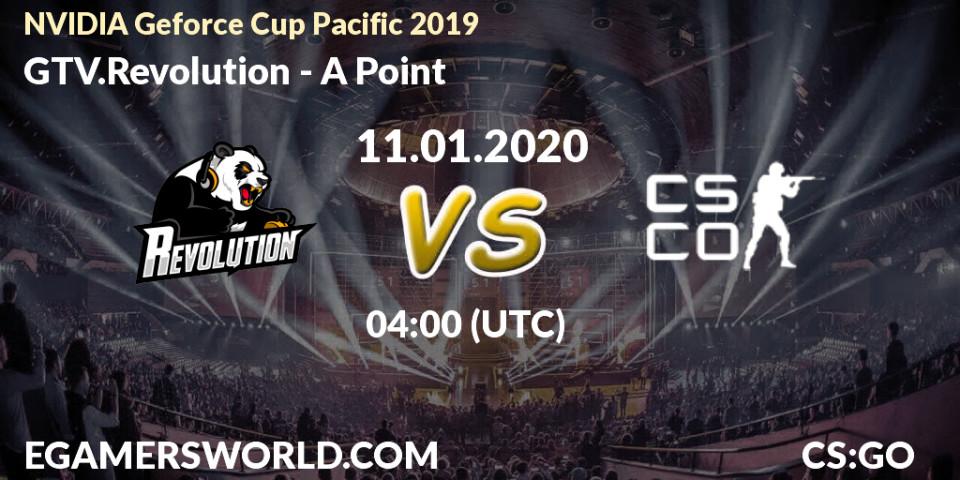 GTV.Revolution vs A Point: Betting TIp, Match Prediction. 11.01.20. CS2 (CS:GO), NVIDIA Geforce Cup Pacific 2019