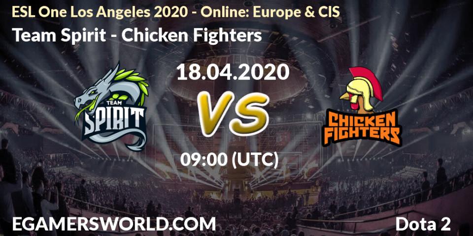 Team Spirit vs Chicken Fighters: Betting TIp, Match Prediction. 18.04.20. Dota 2, ESL One Los Angeles 2020 - Online: Europe & CIS