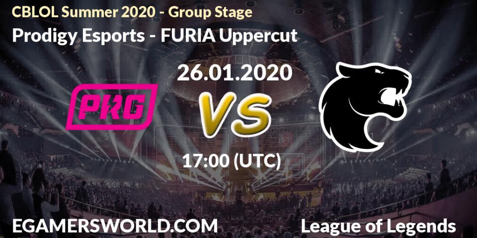 Prodigy Esports vs FURIA Uppercut: Betting TIp, Match Prediction. 26.01.20. LoL, CBLOL Summer 2020 - Group Stage