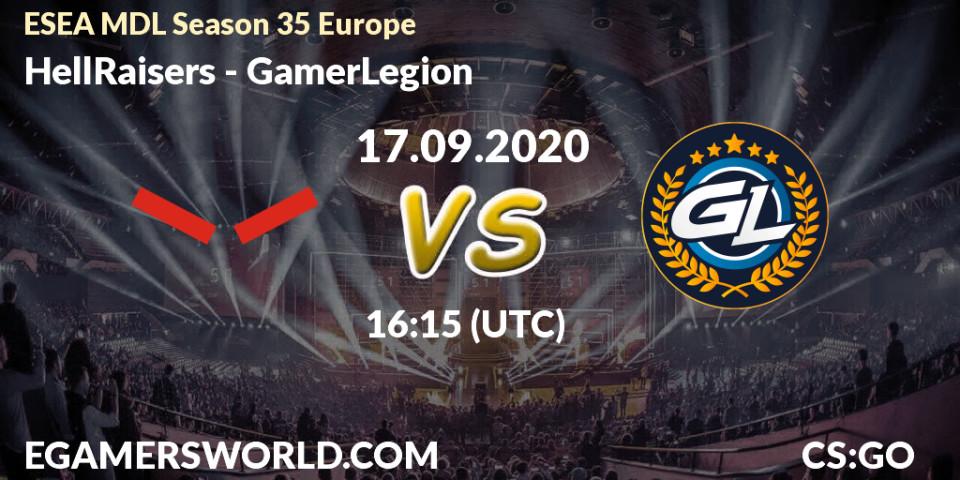 HellRaisers vs GamerLegion: Betting TIp, Match Prediction. 23.09.20. CS2 (CS:GO), ESEA MDL Season 35 Europe