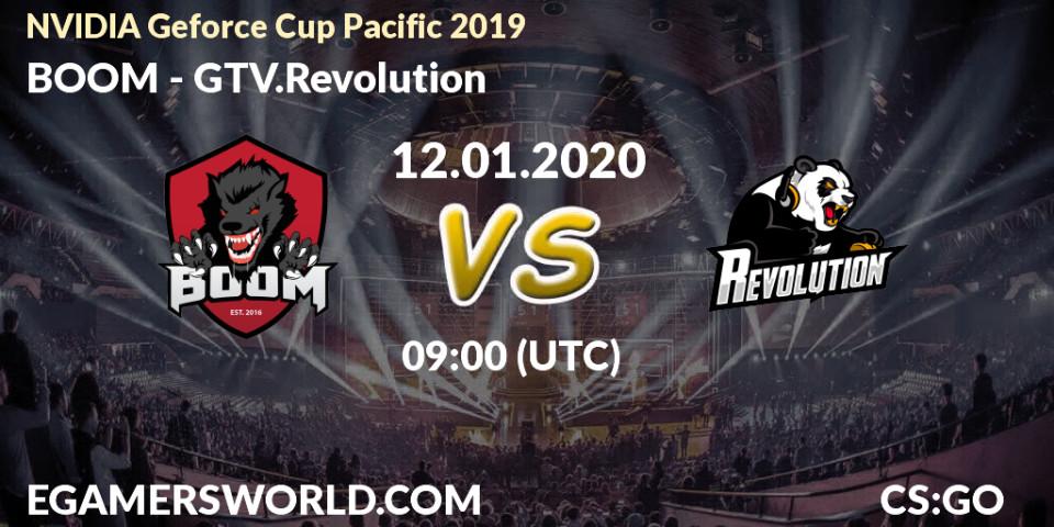 BOOM vs GTV.Revolution: Betting TIp, Match Prediction. 12.01.20. CS2 (CS:GO), NVIDIA Geforce Cup Pacific 2019