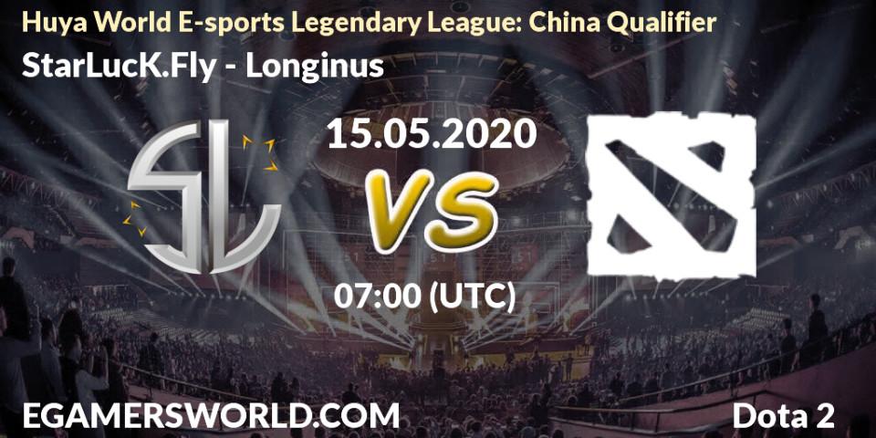 StarLucK.Fly vs Longinus: Betting TIp, Match Prediction. 15.05.20. Dota 2, Huya World E-sports Legendary League: China Qualifier