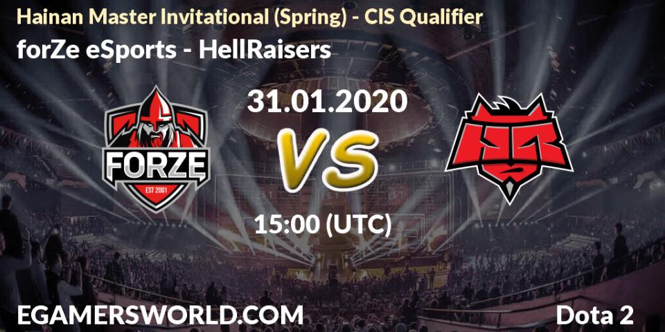 forZe eSports vs HellRaisers: Betting TIp, Match Prediction. 31.01.20. Dota 2, Hainan Master Invitational (Spring) - CIS Qualifier