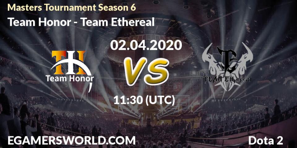 Team Honor vs Team Ethereal: Betting TIp, Match Prediction. 02.04.20. Dota 2, Masters Tournament Season 6