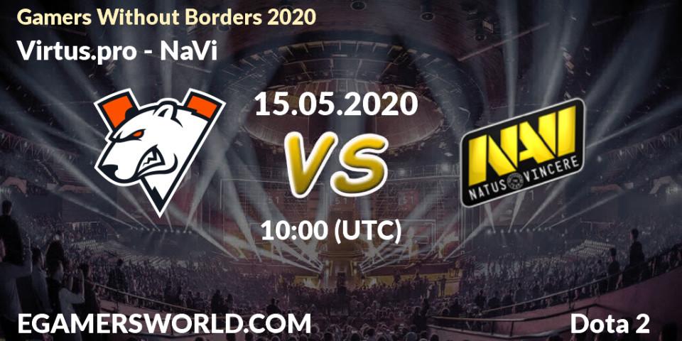 Virtus.pro vs NaVi: Betting TIp, Match Prediction. 15.05.2020 at 10:02. Dota 2, Gamers Without Borders 2020