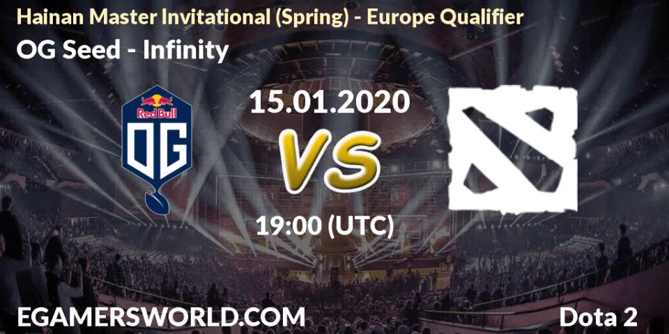 OG Seed vs Infinity: Betting TIp, Match Prediction. 15.01.20. Dota 2, Hainan Master Invitational (Spring) - Europe Qualifier