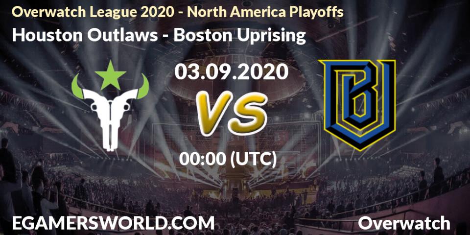 Houston Outlaws vs Boston Uprising: Betting TIp, Match Prediction. 03.09.20. Overwatch, Overwatch League 2020 - North America Playoffs