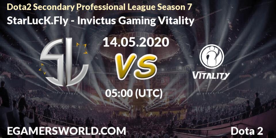 StarLucK.Fly vs Invictus Gaming Vitality: Betting TIp, Match Prediction. 14.05.20. Dota 2, Dota2 Secondary Professional League 2020
