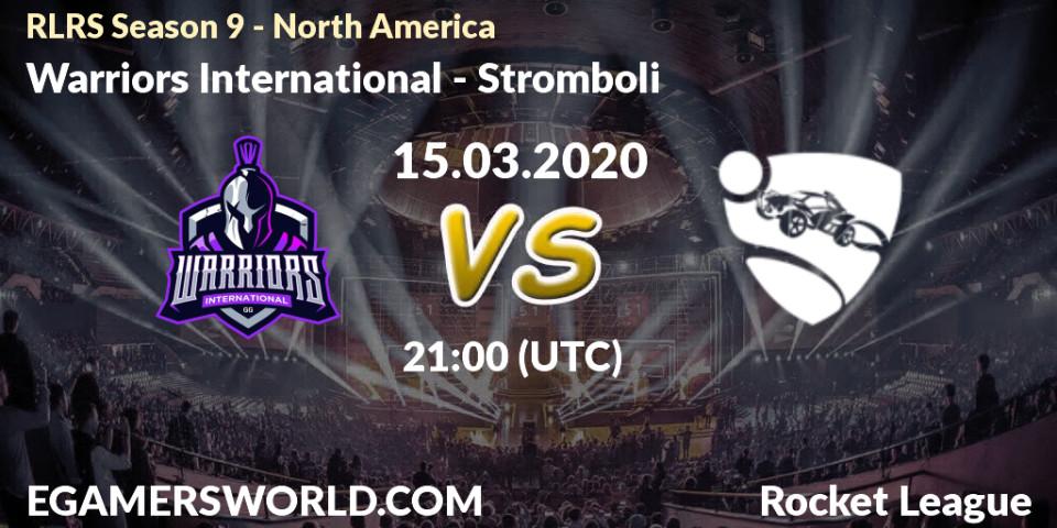 Warriors International vs Stromboli: Betting TIp, Match Prediction. 15.03.2020 at 21:00. Rocket League, RLRS Season 9 - North America