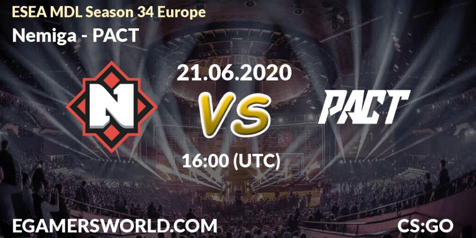 Nemiga vs PACT: Betting TIp, Match Prediction. 21.06.20. CS2 (CS:GO), ESEA MDL Season 34 Europe