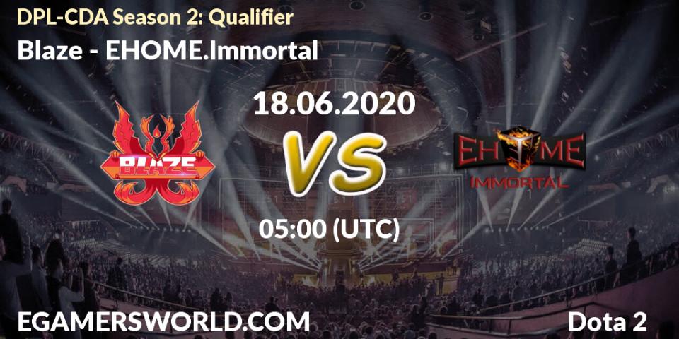 Blaze vs EHOME.Immortal: Betting TIp, Match Prediction. 18.06.20. Dota 2, DPL-CDA Professional League Season 2: Qualifier