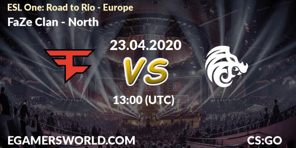 FaZe Clan vs North: Betting TIp, Match Prediction. 23.04.20. CS2 (CS:GO), ESL One: Road to Rio - Europe