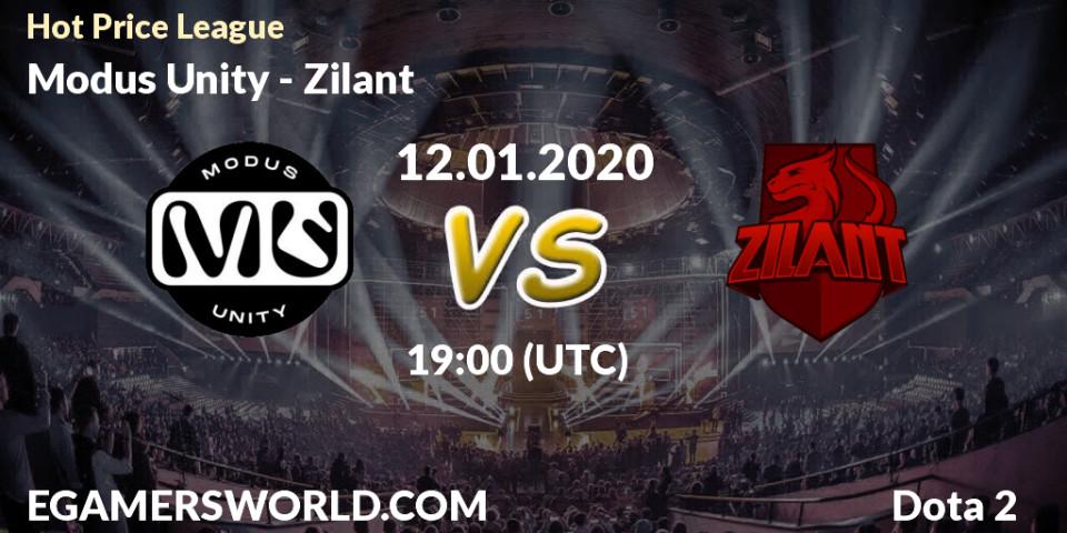 Modus Unity vs Zilant: Betting TIp, Match Prediction. 12.01.20. Dota 2, Hot Price League