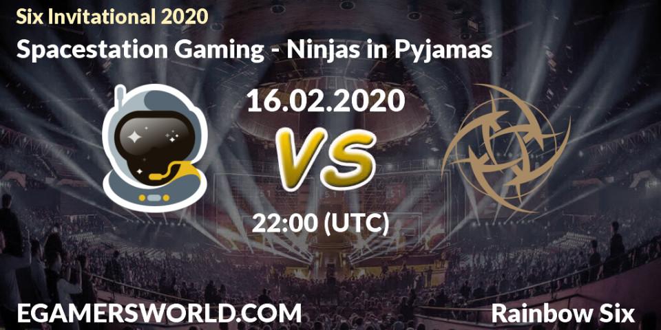 Spacestation Gaming vs Ninjas in Pyjamas: Betting TIp, Match Prediction. 16.02.20. Rainbow Six, Six Invitational 2020