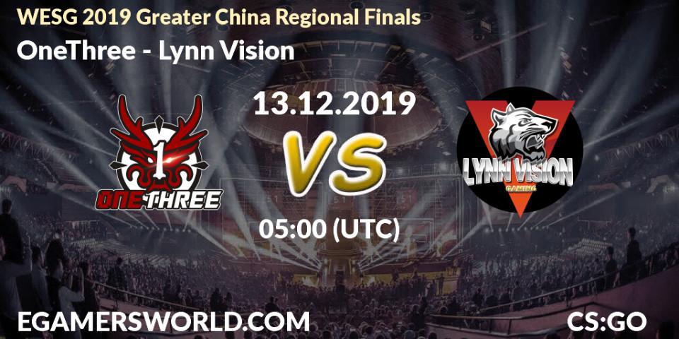 OneThree vs Lynn Vision: Betting TIp, Match Prediction. 13.12.19. CS2 (CS:GO), WESG 2019 Greater China Regional Finals