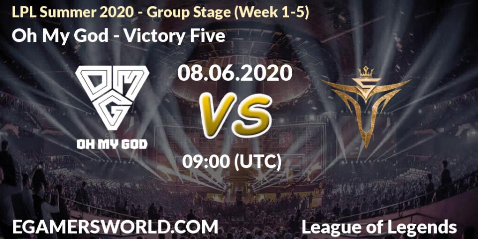 Oh My God vs Victory Five: Betting TIp, Match Prediction. 08.06.20. LoL, LPL Summer 2020 - Group Stage (Week 1-5)
