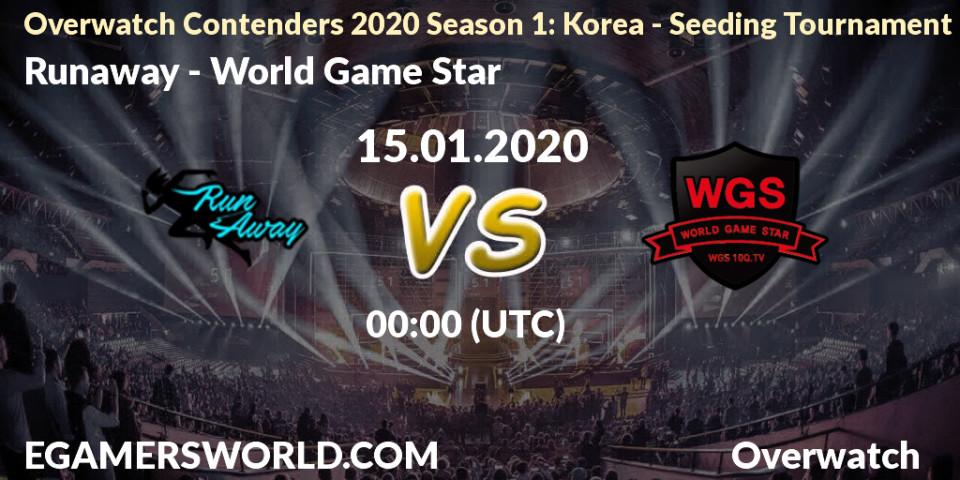 Runaway vs World Game Star: Betting TIp, Match Prediction. 15.01.20. Overwatch, Overwatch Contenders 2020 Season 1: Korea - Seeding Tournament