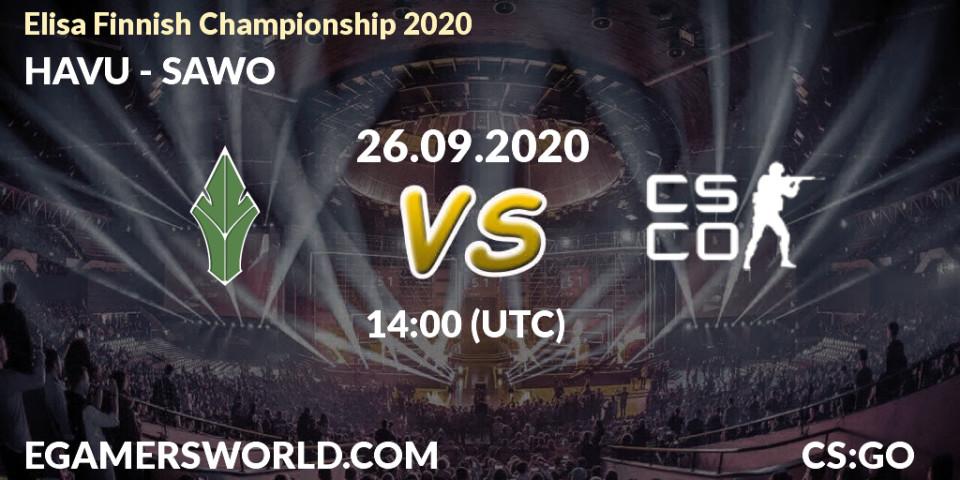 HAVU vs SAWO: Betting TIp, Match Prediction. 26.09.2020 at 14:00. Counter-Strike (CS2), Elisa Finnish Championship 2020