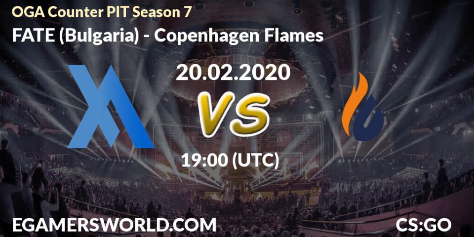 FATE (Bulgaria) vs Copenhagen Flames: Betting TIp, Match Prediction. 20.02.20. CS2 (CS:GO), OGA Counter PIT Season 7