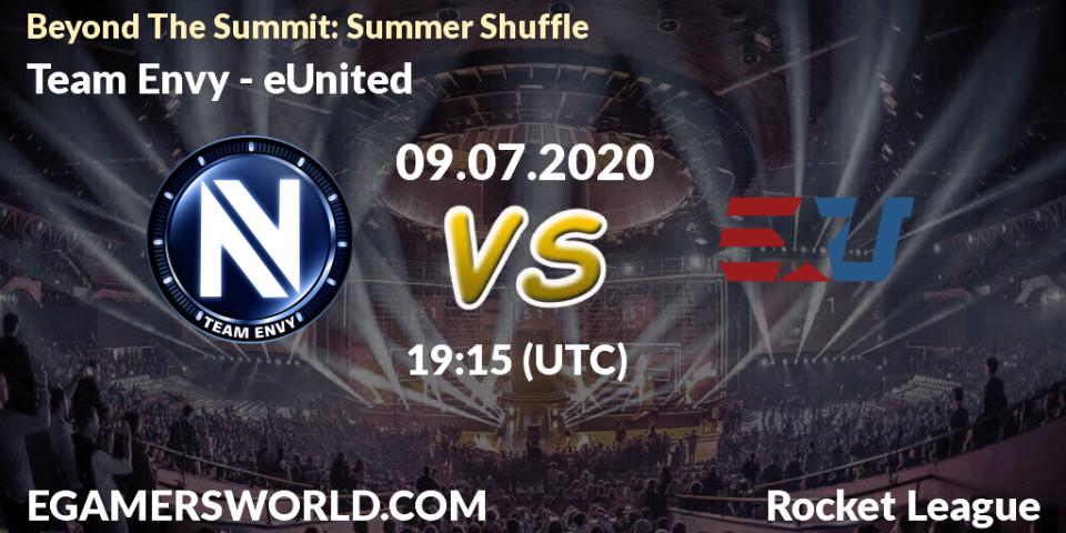 Team Envy vs eUnited: Betting TIp, Match Prediction. 09.07.2020 at 19:15. Rocket League, Beyond The Summit: Summer Shuffle
