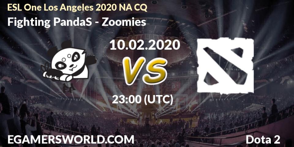 Fighting PandaS vs Zoomies: Betting TIp, Match Prediction. 10.02.20. Dota 2, ESL One Los Angeles 2020 NA CQ