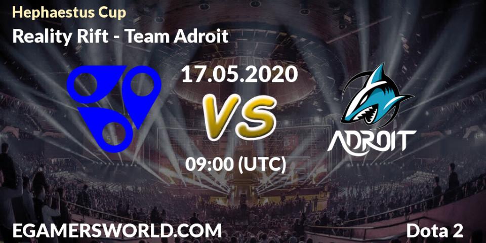Reality Rift vs Team Adroit: Betting TIp, Match Prediction. 17.05.20. Dota 2, Hephaestus Cup