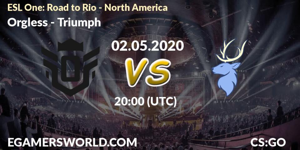 Orgless vs Triumph: Betting TIp, Match Prediction. 02.05.20. CS2 (CS:GO), ESL One: Road to Rio - North America