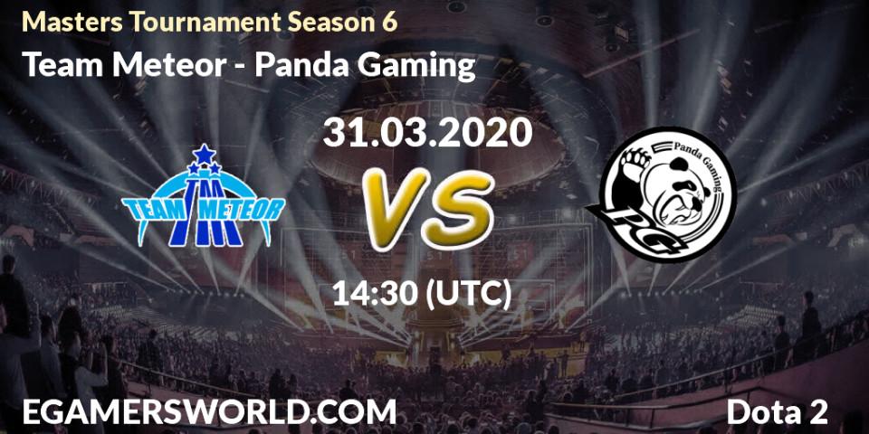 Team Meteor vs Panda Gaming: Betting TIp, Match Prediction. 31.03.2020 at 13:20. Dota 2, Masters Tournament Season 6
