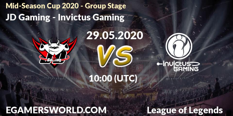JD Gaming vs Invictus Gaming: Betting TIp, Match Prediction. 29.05.2020 at 10:00. LoL, Mid-Season Cup 2020 - Group Stage