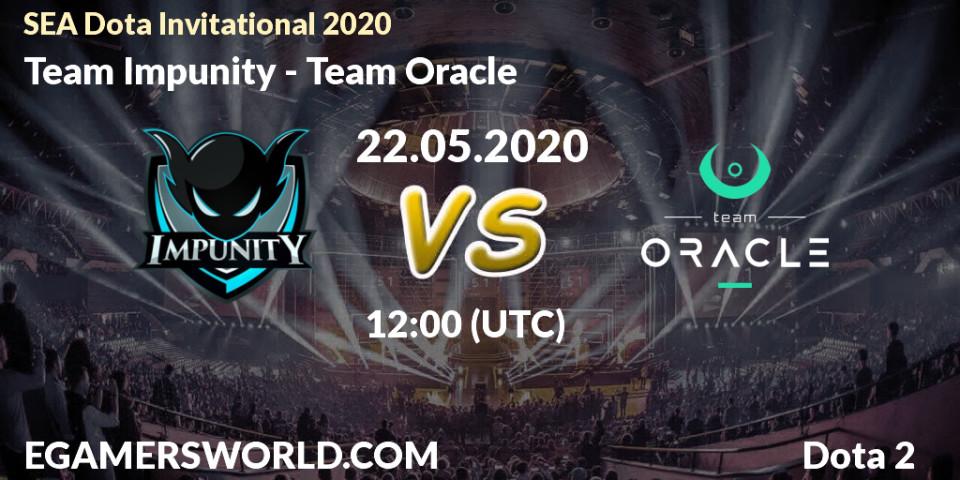 Team Impunity vs Team Oracle: Betting TIp, Match Prediction. 22.05.20. Dota 2, SEA Dota Invitational 2020