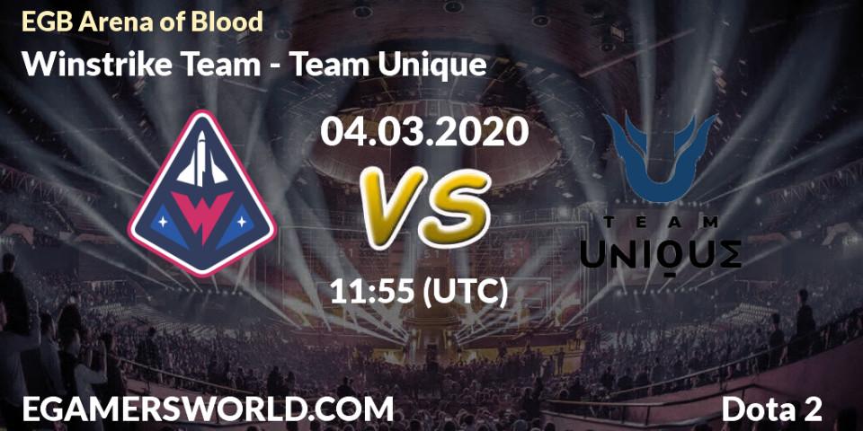 Winstrike Team vs Team Unique: Betting TIp, Match Prediction. 04.03.2020 at 11:59. Dota 2, Arena of Blood
