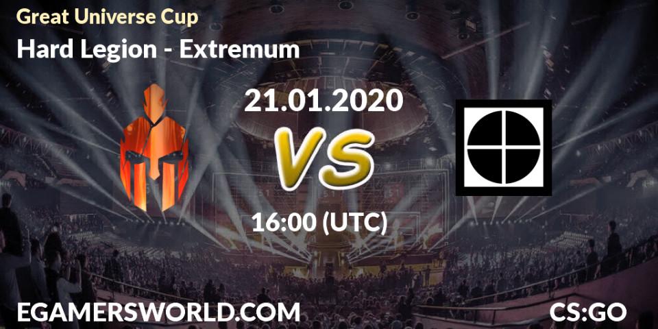Hard Legion vs Extremum: Betting TIp, Match Prediction. 22.01.20. CS2 (CS:GO), Great Universe Cup