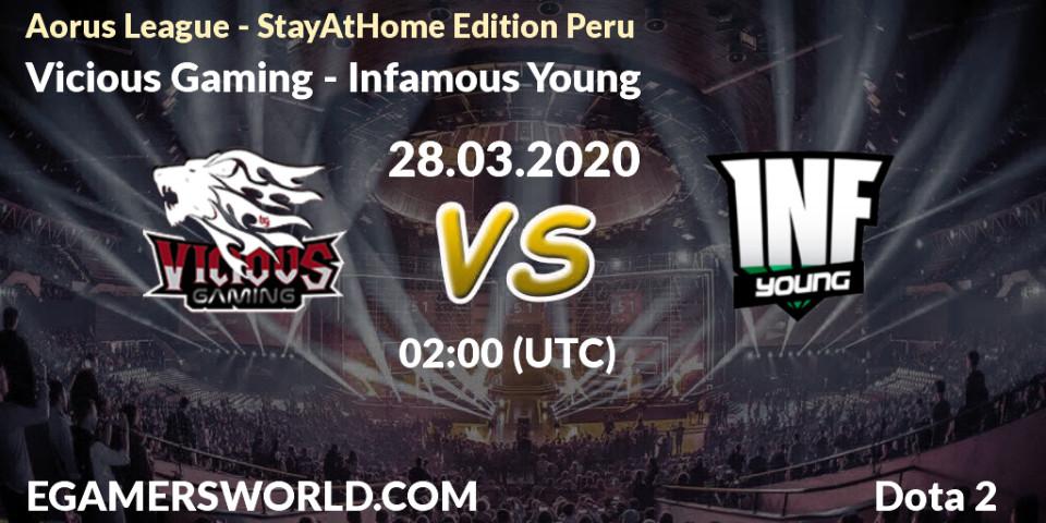 Vicious Gaming vs Infamous Young: Betting TIp, Match Prediction. 28.03.20. Dota 2, Aorus League - StayAtHome Edition Peru