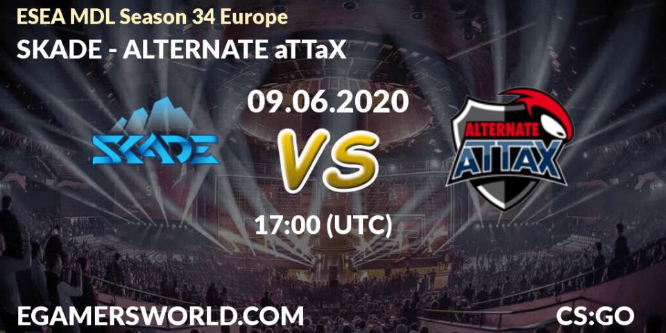 SKADE vs ALTERNATE aTTaX: Betting TIp, Match Prediction. 19.06.2020 at 14:00. Counter-Strike (CS2), ESEA MDL Season 34 Europe