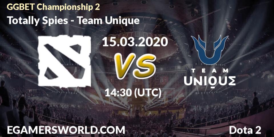Totally Spies vs Team Unique: Betting TIp, Match Prediction. 15.03.20. Dota 2, GGBET Championship 2