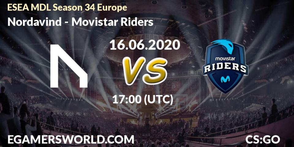 Nordavind vs Movistar Riders: Betting TIp, Match Prediction. 16.06.2020 at 17:00. Counter-Strike (CS2), ESEA MDL Season 34 Europe
