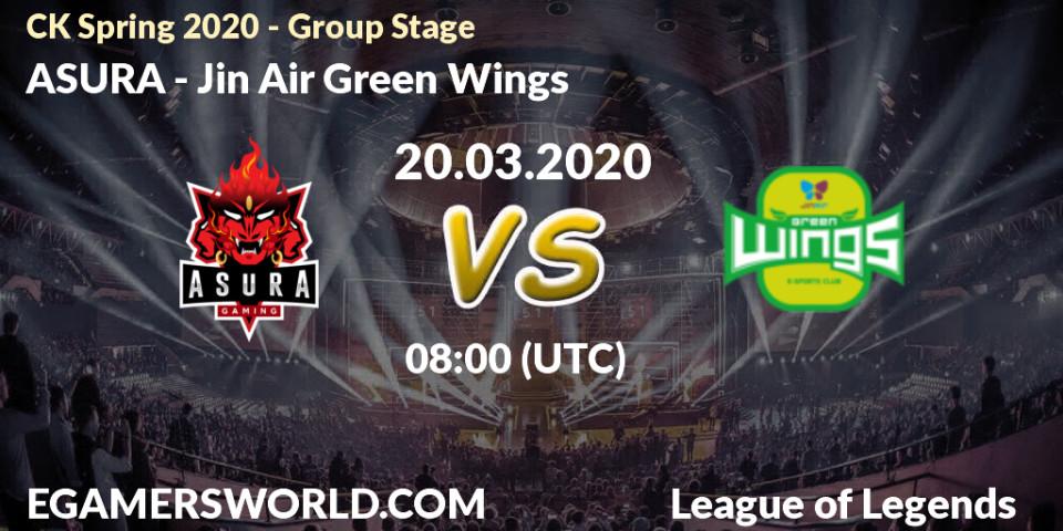 ASURA vs Jin Air Green Wings: Betting TIp, Match Prediction. 03.04.20. LoL, CK Spring 2020 - Group Stage