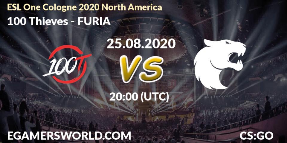 100 Thieves vs FURIA: Betting TIp, Match Prediction. 25.08.20. CS2 (CS:GO), ESL One Cologne 2020 North America
